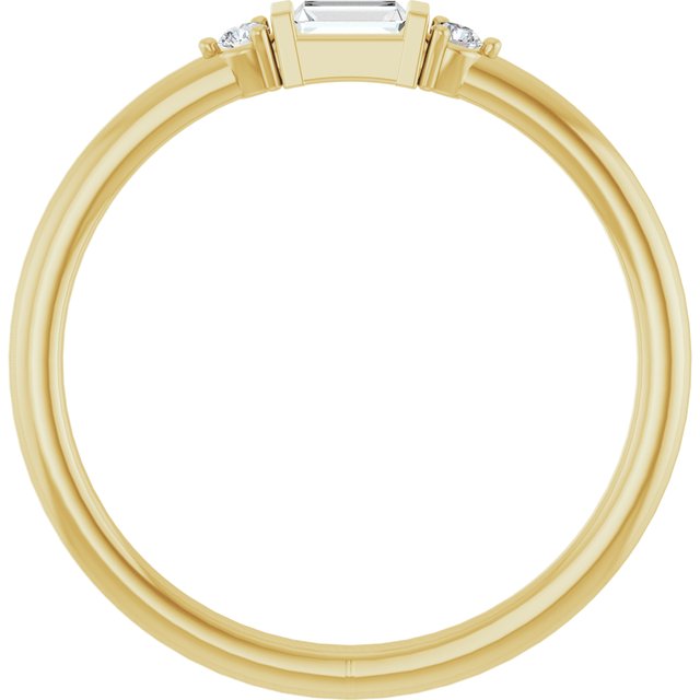 14K Yellow 1/8 CTW Natural Diamond Stackable Ring