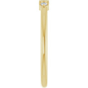 14K Yellow 1/8 CTW Natural Diamond Stackable Ring