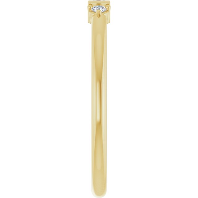 14K Yellow 1/8 CTW Natural Diamond Stackable Ring