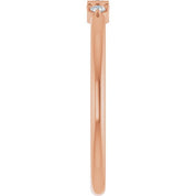 14K Rose 1/8 CTW Natural Diamond Stackable Ring