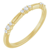 14K Yellow 1/8 CTW  Natural Diamond Stackable Ring