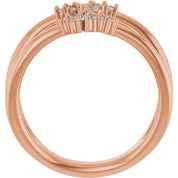 14K Rose 1/3 CTW Lab-Grown Diamond Negative Space Ring