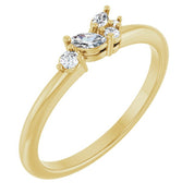 14K Yellow 1/6 CTW Natural Diamond Stackable Ring