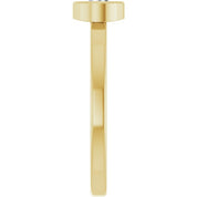 14K Yellow 4.5 mm Natural White Sapphire Ring