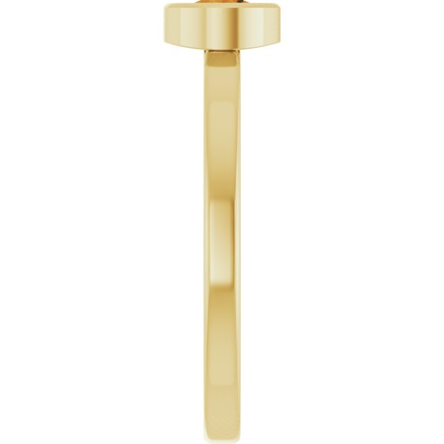 14K Yellow 4.5 mm Natural Citrine Ring