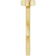 14K Yellow 4.5 mm Natural Pink Tourmaline Ring