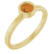 14K Yellow 4.5 mm Natural Citrine Ring