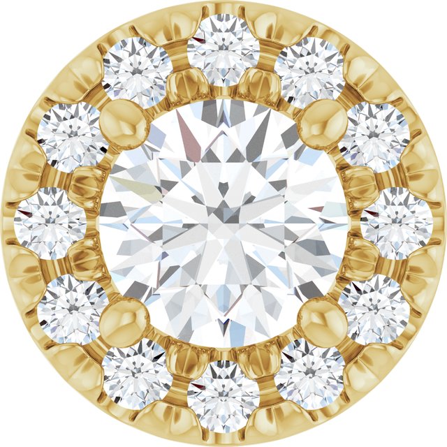 14K Yellow 1/3 CTW Lab-Grown Diamond Pendant