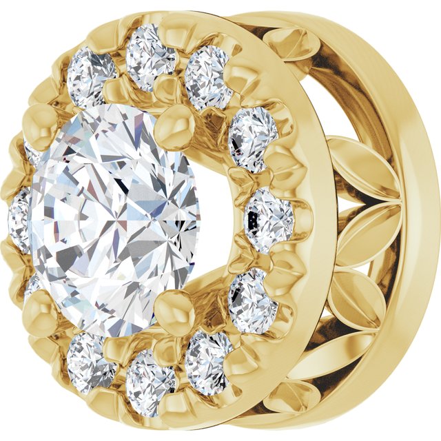 14K Yellow 1/3 CTW Lab-Grown Diamond Pendant