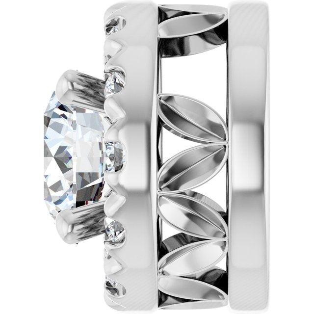 14K White 1/3 CTW Lab-Grown Diamond Pendant