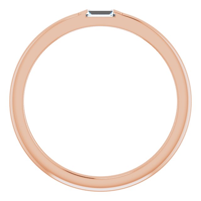 14K Rose 1/10 CT Natural Diamond Stackable Ring