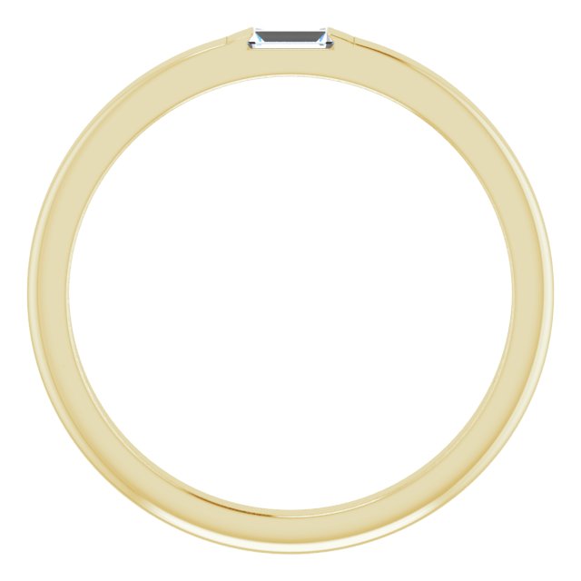 14K Yellow 1/10 CT Natural Diamond Stackable Ring