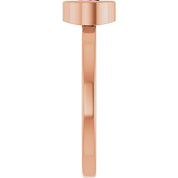 14K Rose 5.5 mm Natural Pink Tourmaline Ring