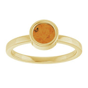 14K Yellow 5.5 mm Natural Citrine Ring