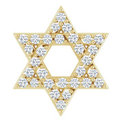 14K Yellow 1/8 CTW Natural Diamond Star of David Pendant