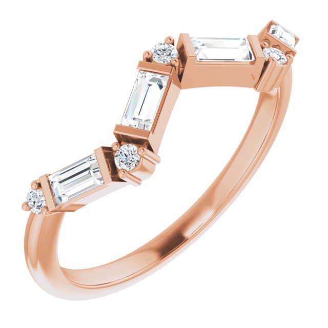Natural Diamond Stackable Ring - Timeless Elegance and Stylish Versatility in Fine Metals - Motek Jewelry