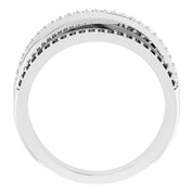 14K White 1/2 CTW Natural Black & White Diamond Ring