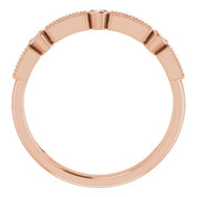 14K Rose 1/10 CTW Natural Diamond Stackable Ring