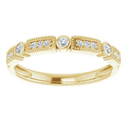 14K Yellow 1/10 CTW Natural Diamond Stackable Ring