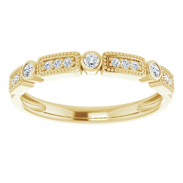 14K Yellow 1/10 CTW Natural Diamond Stackable Ring
