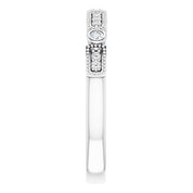 14K White 1/10 CTW Natural Diamond Stackable Ring by Brand Name
