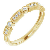 14K Yellow 1/10 CTW Natural Diamond Stackable Ring