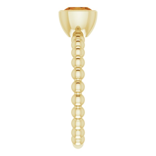 14K Yellow Natural Citrine Family Stackable Ring