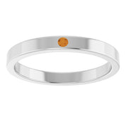 Sterling Silver Natural Citrine Family Stackable Ring