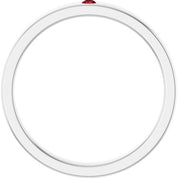 Sterling Silver Natural Ruby Family Stackable Ring