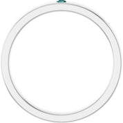 14K White Natural Alexandrite Family Stackable Ring