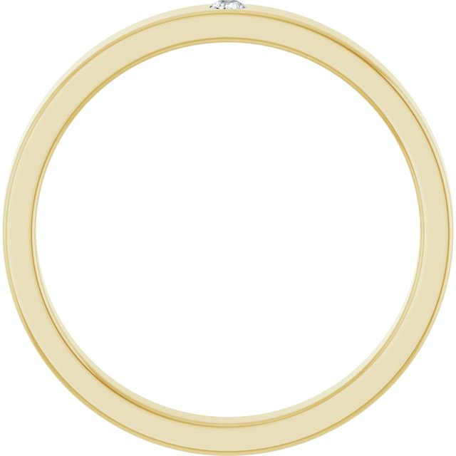 14K Yellow .02 CTW Natural Diamond Family Stackable Ring