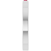 Sterling Silver Natural Ruby Family Stackable Ring