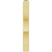 14K Yellow Natural Alexandrite Family Stackable Ring