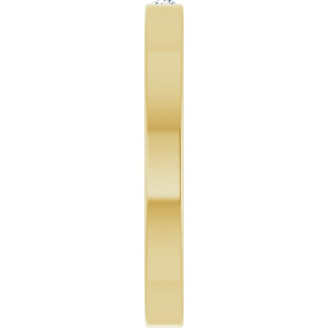 14K Yellow .02 CTW Natural Diamond Family Stackable Ring