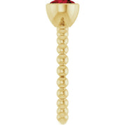 14K Yellow Natural Mozambique Garnet Family Beaded Stackable Ring
