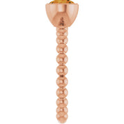 14K Rose Natural Citrine Family Beaded Stackable Ring