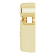 14K Yellow 4x4 mm Square Natural White Sapphire & .03 CT Natural Diamond Pendant