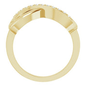 14K Yellow .05 CTW Natural Diamond Infinity-Inspired Ring