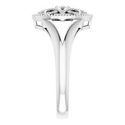 Sterling Silver .025 CT Natural Diamond Ring Size 7