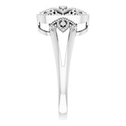 Sterling Silver .05 CTW Natural Diamond Ring