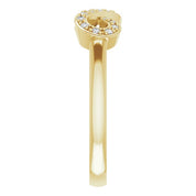 14K Yellow 1/10 CTW Natural Diamond Infinity-Inspired Ring