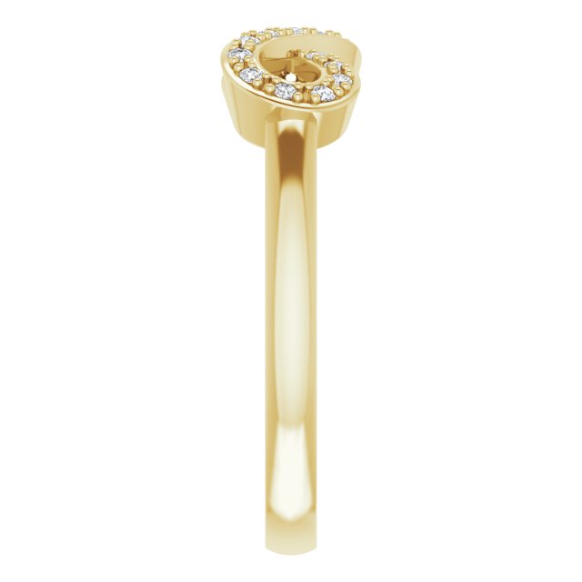 14K Yellow 1/10 CTW Natural Diamond Infinity-Inspired Ring