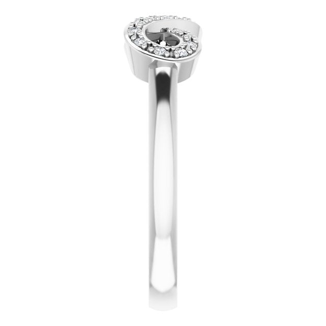 14K White 1/10 CTW Natural Diamond Infinity-Inspired Ring