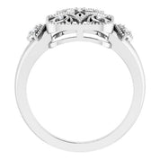 Sterling Silver .05 CTW Natural Diamond Ring