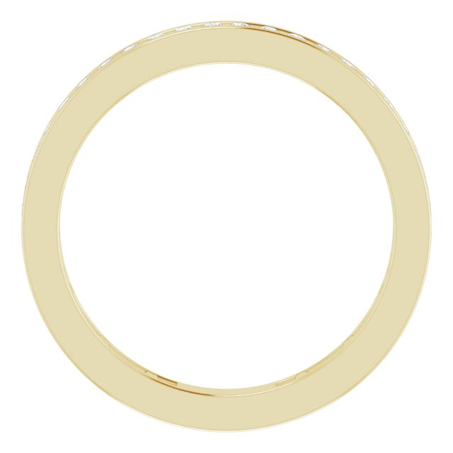 14K Yellow 3/8 CTW Natural Diamond Stackable Ring