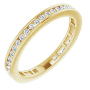 14K Yellow 3/8 CTW Natural Diamond Stackable Ring