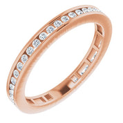 14K Rose 3/8 CTW Natural Diamond Stackable Ring