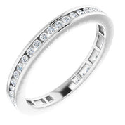 14K White 3/8 CTW Natural Diamond Stackable Ring