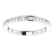 14K White 3/8 CTW Natural Diamond Stackable Ring