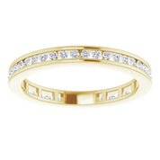 14K Yellow 3/8 CTW Natural Diamond Stackable Ring